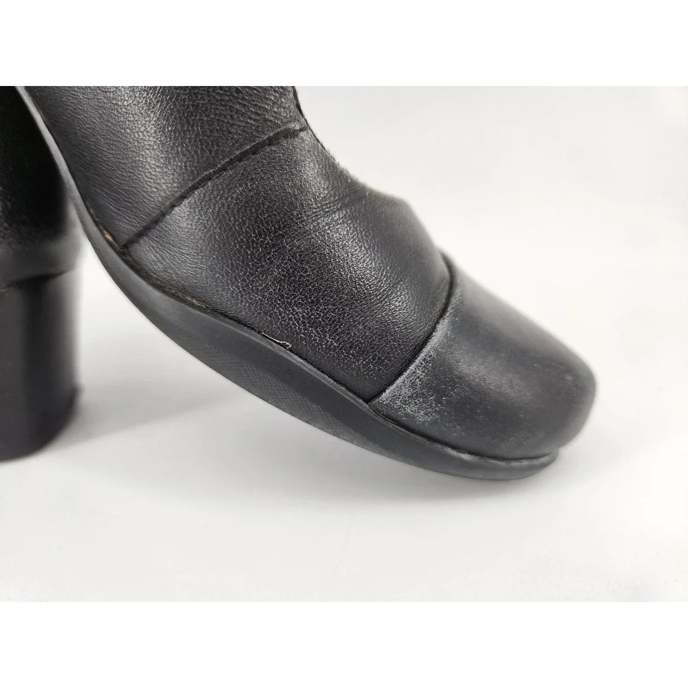 Clarks Artisan Rosalyn Wren Mary Jane Heels Womens‎ 7M Leather Block Heel
